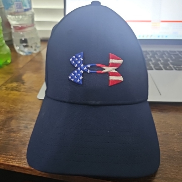 Under Armour - UA Men's "Freedom" Blitzing Cap, USA Flag, Blue L/XL - Picture 2 of 4